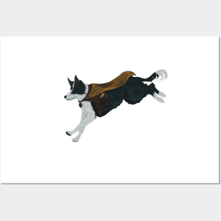 Border Collie as Fantasy Mage Posters and Art